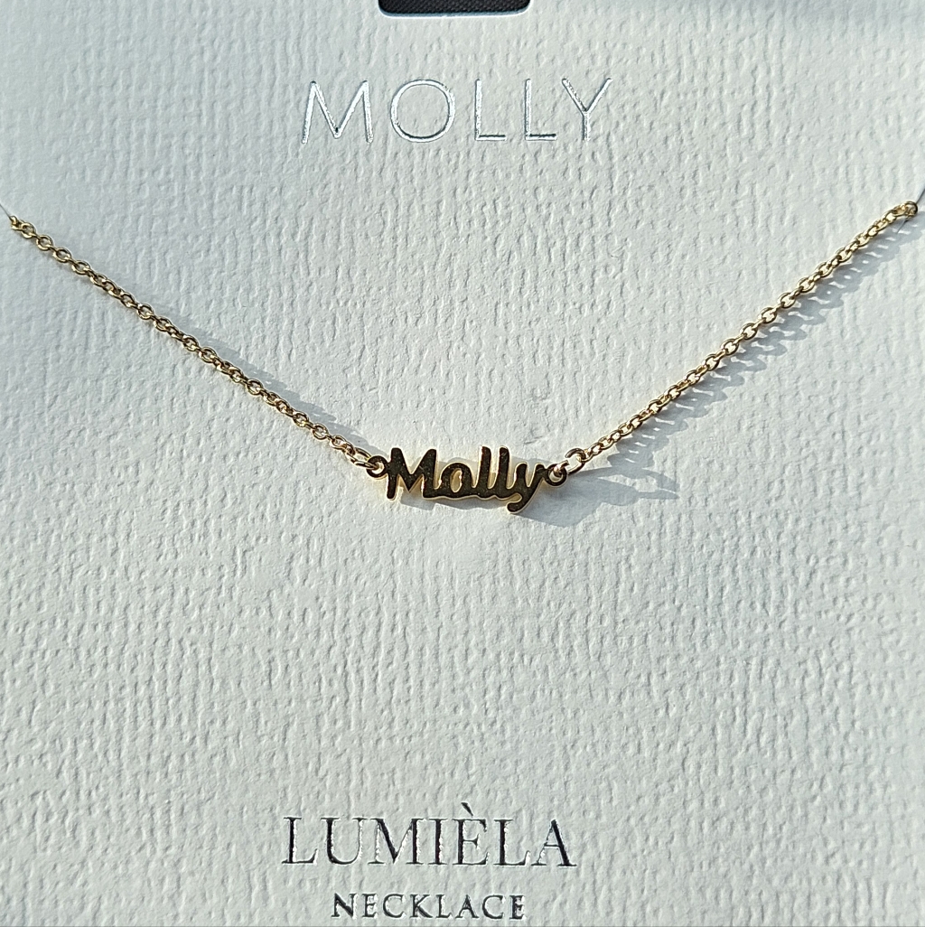 Molly Script Name Chain Goldtone Necklace